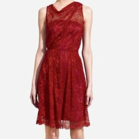 Sophie Theallet Dresses & Skirts - Sophie Theallet x The Limited womens dress size 2 red lace asymmetrical hem